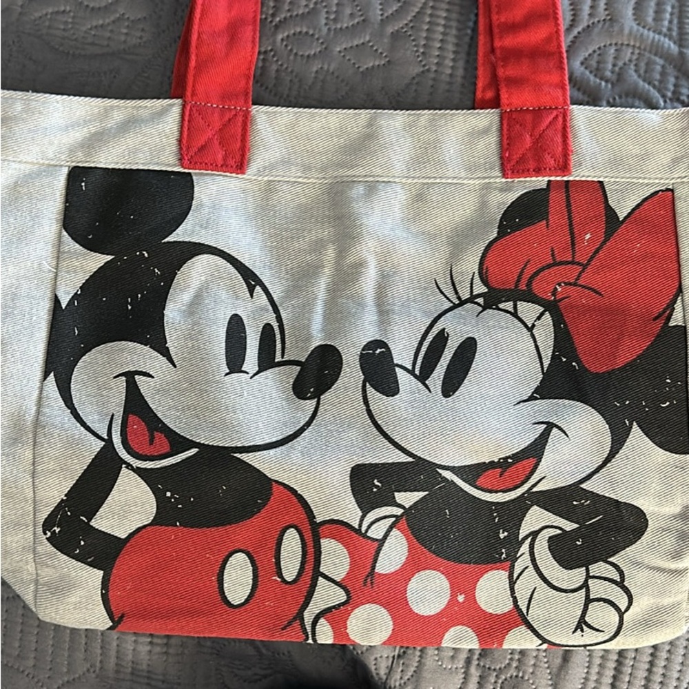 Disney Mickey and Minnie Tote Bag - Black, Red, and White